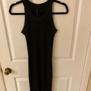 Black knit tank dress